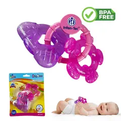 GENERICO - Sonajero mordedor llama dientes gel bebe manilla rosa