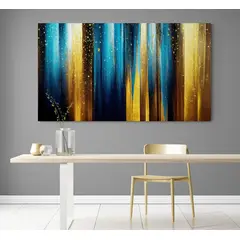 TAYRONA STORE - Cuadro En Lienzo Para Comedor Abstracto Colores 237 80x45cm