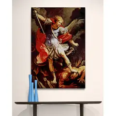 TAYRONA STORE - Cuadro En Lienzo Religioso Arcangel San Miguel 21 70x100cm