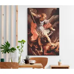 TAYRONA STORE - Cuadro En Lienzo Religioso Arcangel San Miguel 15 75x100cm