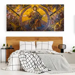 TAYRONA STORE - Cuadro En Lienzo Religioso Jesus Cristo 18 100x45cm
