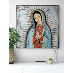 TAYRONA STORE - Cuadro En Lienzo Religioso Virgen De Guadalupe 020 90x90cm