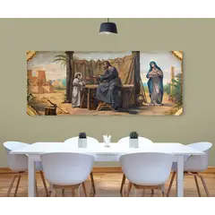 TAYRONA STORE - Cuadro En Lienzo Religioso Sagrada Familia 020 100x40cm