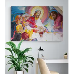 TAYRONA STORE - Cuadro En Lienzo Religioso Jesus Cristo 26 150x100cm