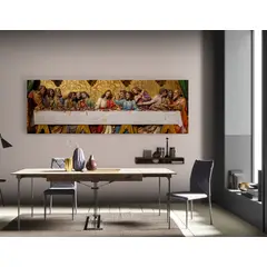 TAYRONA STORE - Cuadro Lienzo Religion Jesus Cristo Ultima Cena 099 180x60cm