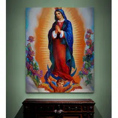 TAYRONA STORE - Cuadro En Lienzo Religioso Virgen De Guadalupe 005 80x100cm