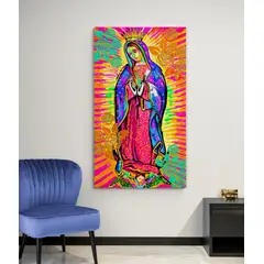 TAYRONA STORE - Cuadro En Lienzo Religioso Virgen De Guadalupe 018 45x80cm