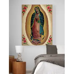TAYRONA STORE - Cuadro En Lienzo Religioso Virgen De Guadalupe 046 100x135cm