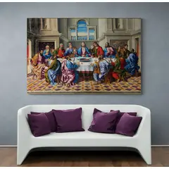 TAYRONA STORE - Cuadro En Lienzo Religioso Ultima Cena 153 120x80cm