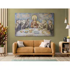 TAYRONA STORE - Cuadro En Lienzo Religioso Ultima Cena 160 130x70cm