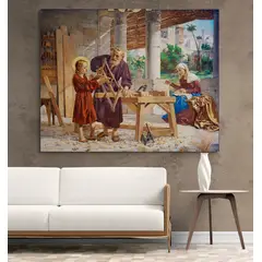 TAYRONA STORE - Cuadro En Lienzo Religioso Sagrada Familia 014 50x40cm