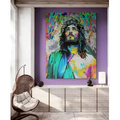 TAYRONA STORE - Cuadro En Lienzo Religioso Jesus Cristo 076 120x160cm