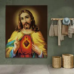 TAYRONA STORE - Cuadro En Lienzo Religioso Sagrado Corazon 012 40x50cm