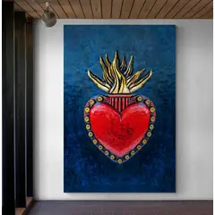 TAYRONA STORE - Cuadro En Lienzo Religioso Sagrado Corazon 020 35x50cm