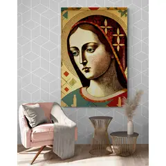 TAYRONA STORE - Cuadro En Lienzo Religioso Virgen Maria 082 80x120cm