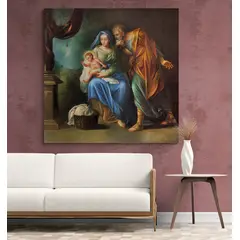 TAYRONA STORE - Cuadro En Lienzo Religioso Sagrada Familia 007 120x120cm