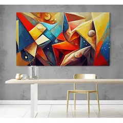 TAYRONA STORE - Cuadro En Lienzo Para Comedor Abstracto Colores 288 100x55cm