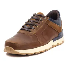 VIAR - Tenis en Cuero Para Hombre Orion Café