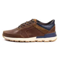 VIAR - Tenis en Cuero Para Hombre Orion Café