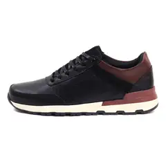 VIAR - Tenis en Cuero Para Hombre Orion Negro