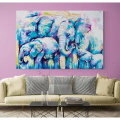 TAYRONA STORE - Cuadro En Lienzo Para La Sala Elefante 106 150x100cm