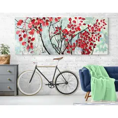 TAYRONA STORE - Cuadro En Lienzo Para La Sala Arbol Colores 05 100x40cm