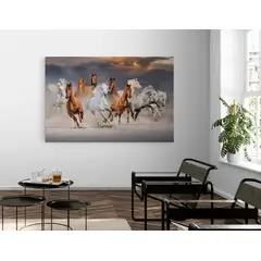 TAYRONA STORE - Cuadro En Lienzo Para La Sala Caballos 121 50x35cm