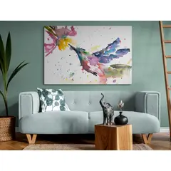 TAYRONA STORE - Cuadro En Lienzo Para La Sala Colibri 028 150x100cm