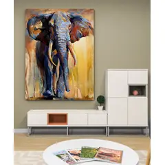 TAYRONA STORE - Cuadro En Lienzo Para La Sala Elefante 103 120x160cm