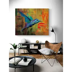 TAYRONA STORE - Cuadro En Lienzo Para La Sala Colibri 062 125x100cm.
