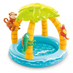 INTEX - PISCINA INFLABLE ISLA TROPICAL CON TECHO 102CM X 86CM