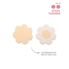 BELLA CONFIDENCE - CUBRE PEZON ADHESIVO DESECHABLE STICKY FLOWERS