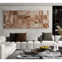 TAYRONA STORE - Cuadro En Lienzo Para La Sala Abstracto 152 125x50cm