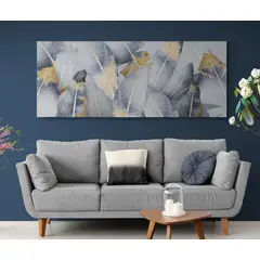 TAYRONA STORE - Cuadro En Lienzo Para La Sala Hojas 150 125x50cm