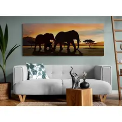 TAYRONA STORE - Cuadro En Lienzo Para La Sala Elefante 148 175x70cm