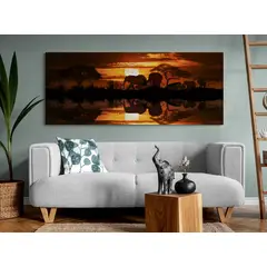 TAYRONA STORE - Cuadro En Lienzo Para La Sala Elefante 157 100x40cm