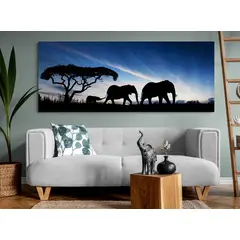 TAYRONA STORE - Cuadro En Lienzo Para La Sala Elefante 153 150x60cm.