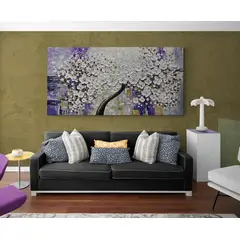 TAYRONA STORE - Cuadro En Lienzo Para La Sala Arbol Colores 035 100x50cm