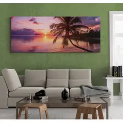 TAYRONA STORE - Cuadro En Lienzo Para La Sala Playa 121 175x70cm