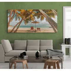 TAYRONA STORE - Cuadro En Lienzo Para La Sala Playa 128 90x40cm