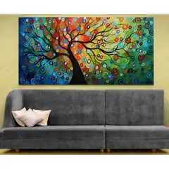TAYRONA STORE - Cuadro En Lienzo Para La Sala Arbol De La Vida 065 100x50cm