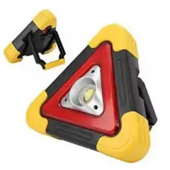 GENERICO - Señal de emergencia triangular led portátil panel solar dr-166