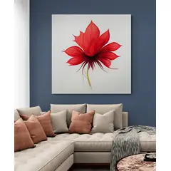 TAYRONA STORE - Cuadro En Lienzo Para La Sala Flores 463 90x90cm