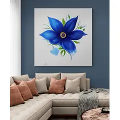 TAYRONA STORE - Cuadro En Lienzo Para La Sala Flores 465 100x100cm