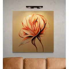 TAYRONA STORE - Cuadro En Lienzo Para La Sala Flores 473 90x90cm