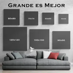 TAYRONA STORE - Cuadro En Lienzo Para La Sala Diseño Minimalista 477 50x50cm