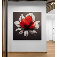 TAYRONA STORE - Cuadro En Lienzo Para La Sala Flores 460 120x120cm.