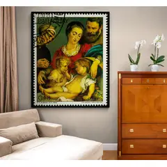 TAYRONA STORE - Cuadro En Lienzo Para La Sala Mujer Estampilla 022 80x100cm