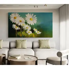 TAYRONA STORE - Cuadro En Lienzo Para La Sala Flores 479 110x60cm