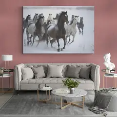 TAYRONA STORE - Cuadro En Lienzo Para La Sala Caballos 212 120x80cm